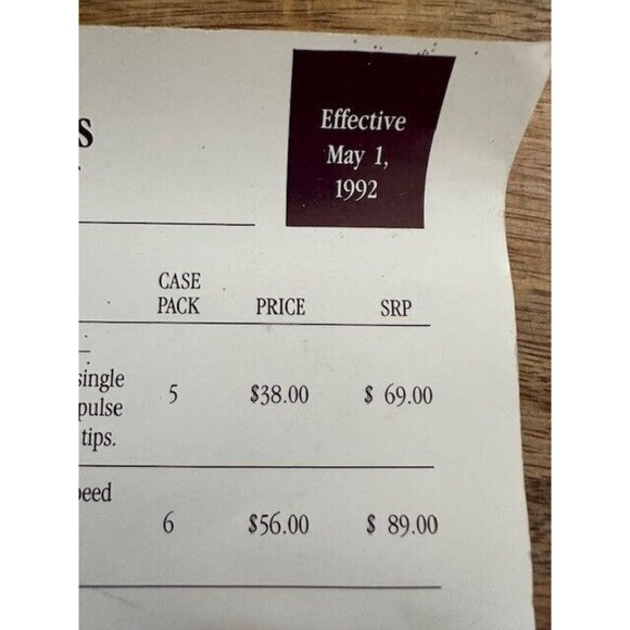 Interplak Plaque Removal Instrument Pricing Wholesaler Distributor 1992 Pamphlet - Picture 3 of 6